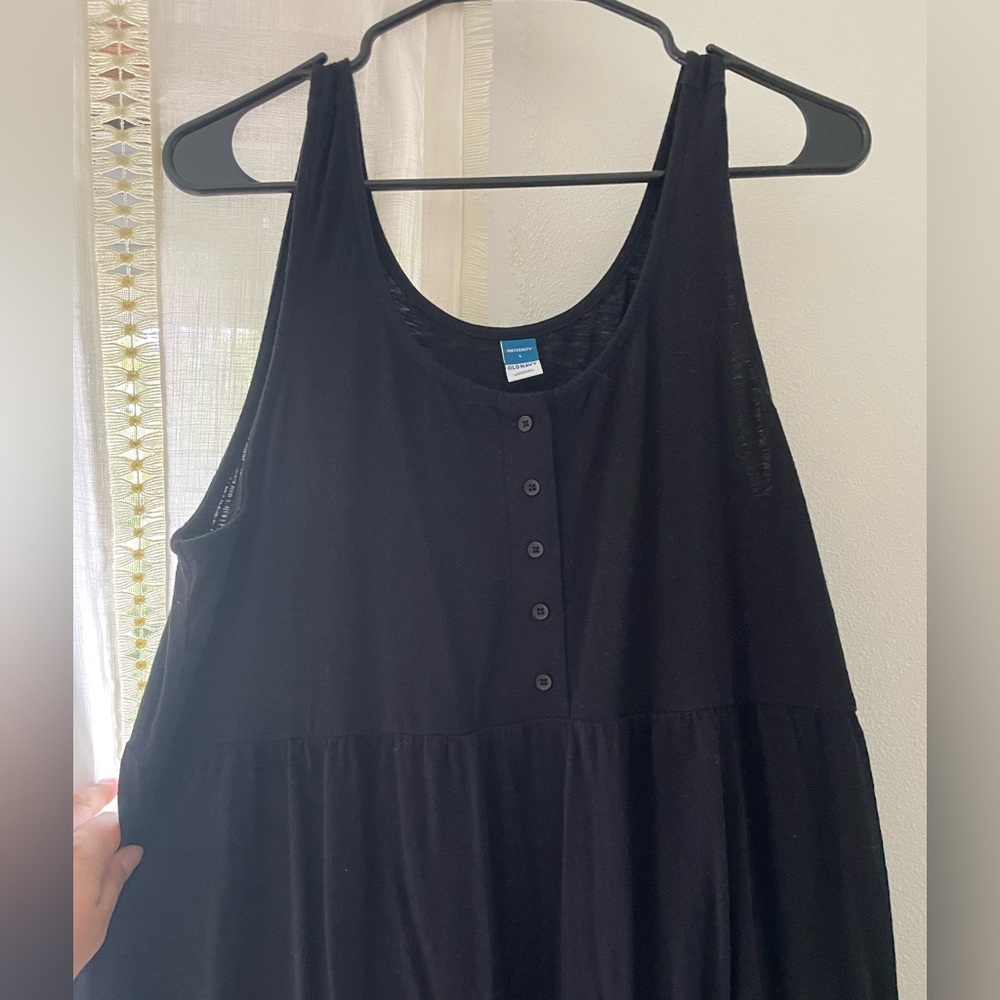 Old Navy Black Maternity Maxi Dress